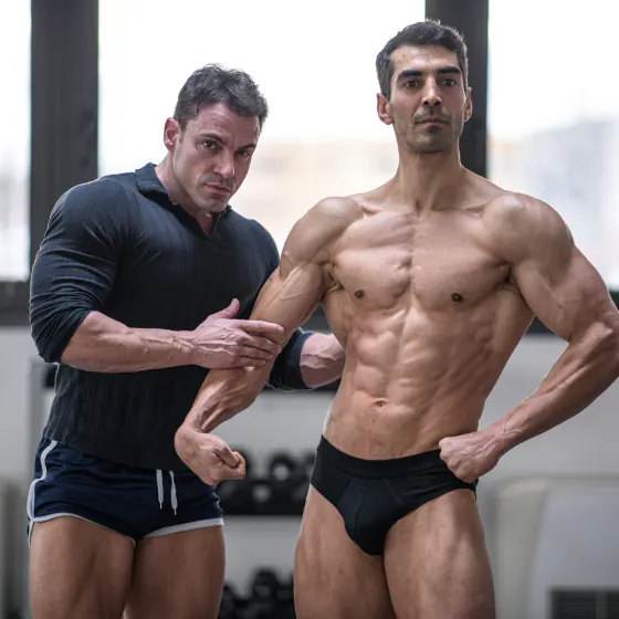 Alvise Davanzo, atleta PRO ICN, con Flavio D'Angelo