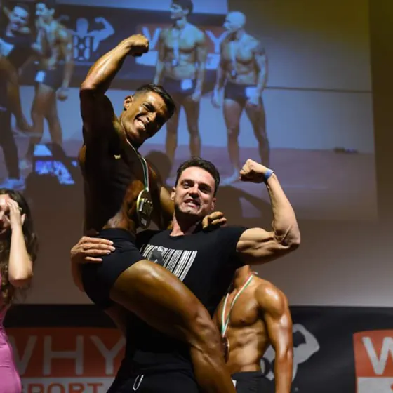 Michael Bertini, campione europeo ICN 2018, con Flavio D'Angelo